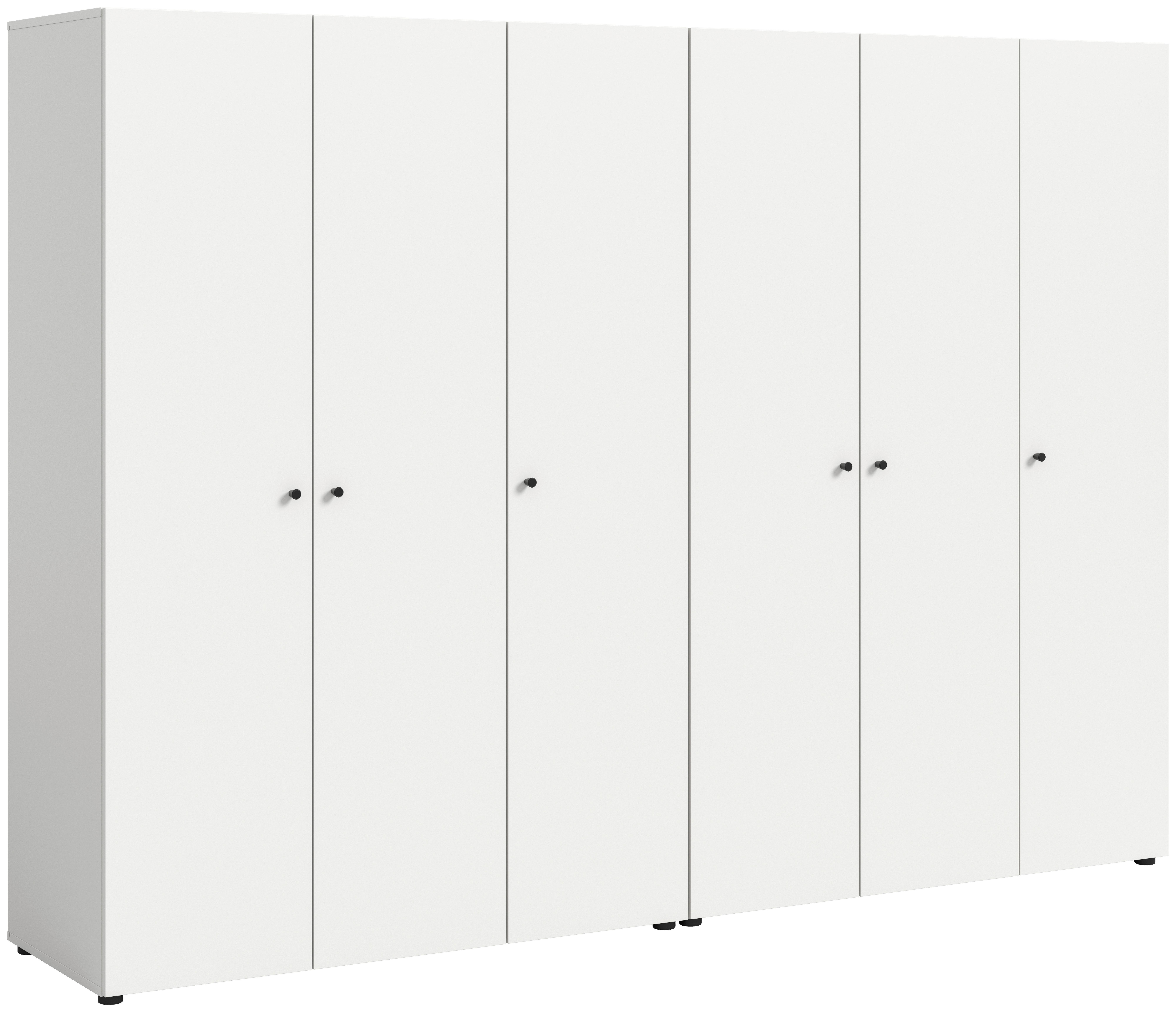 Drehtürenschrank DARWIN ca.240x176x51cm Weiß - Weiß, MODERN, Holzwerkstoff/Kunststoff (240cm) - MID.YOU