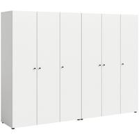 Drehtürenschrank DARWIN ca.240x176x51cm Weiß - Weiß, MODERN, Holzwerkstoff/Kunststoff (240cm) - MID.YOU