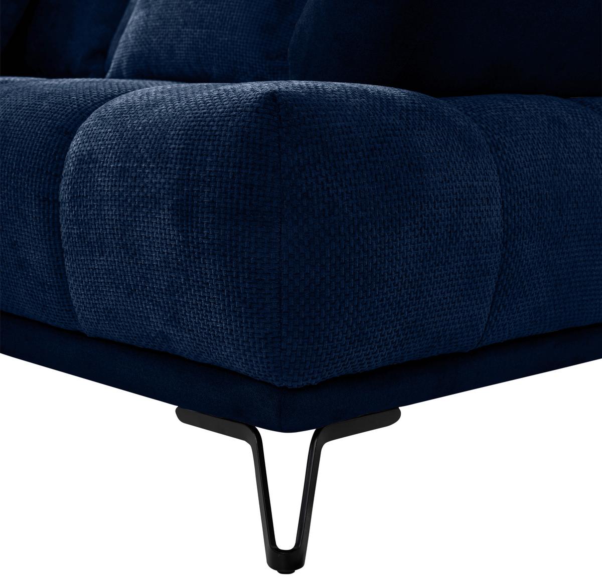 Ugaona Garnitura Largo N - tamnoplava/crna, Moderno, tekstil/metal (184/262cm) - Modern Living