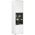 Vitrine in Weiß - Edelstahlfarben/Schwarz, MODERN, Holzwerkstoff/Kunststoff (57/200/42cm) - Premium Living Vitrine in Weiß - Edelstahlfarben/Schwarz, MODERN, Holzwerkstoff/Kunststoff (57/200/42cm) - Premium Living
