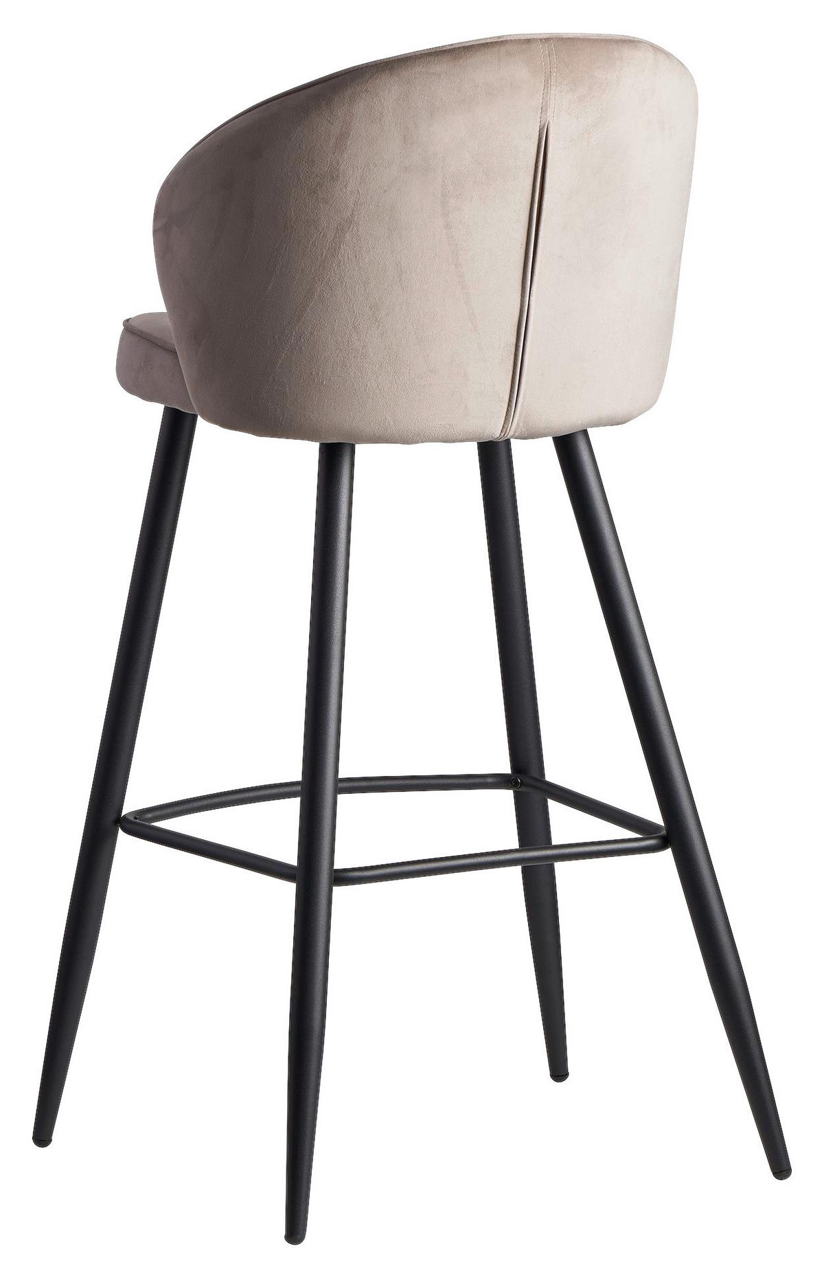 Barski Stol Wohnling - črna/bež, Moderno, kovina/tekstil (56/102,5/52,5cm) - MID.YOU