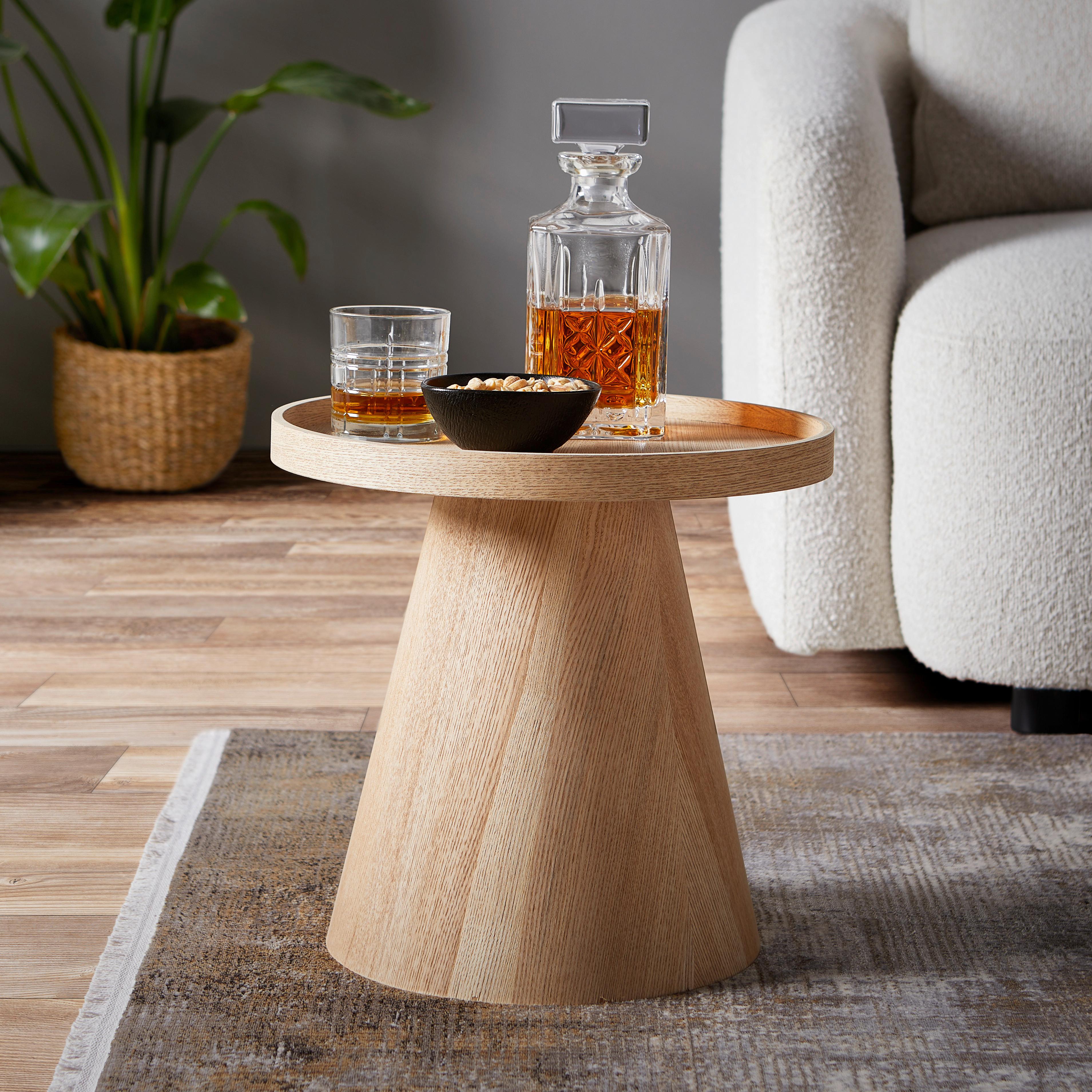 SIDOBORD JENS - naturfärgad, Modern, trämaterial/trä (38/38cm) - Premium Living