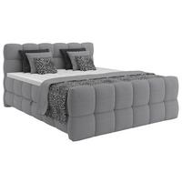 Boxspring Krevet Brisbane - siva/crna, Trend, drvni materijal/drvo (120/200cm) - Premium Living