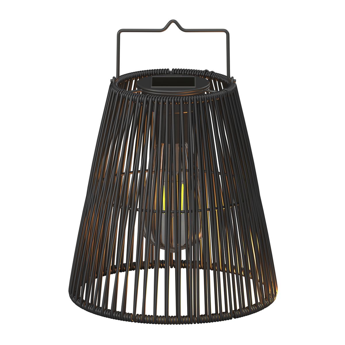 Solarleuchte Glow Schwarz Metall/Kunststoff - Schwarz, MODERN, Kunststoff/Metall (20,5/26/20,5cm) - Bessagi Garden