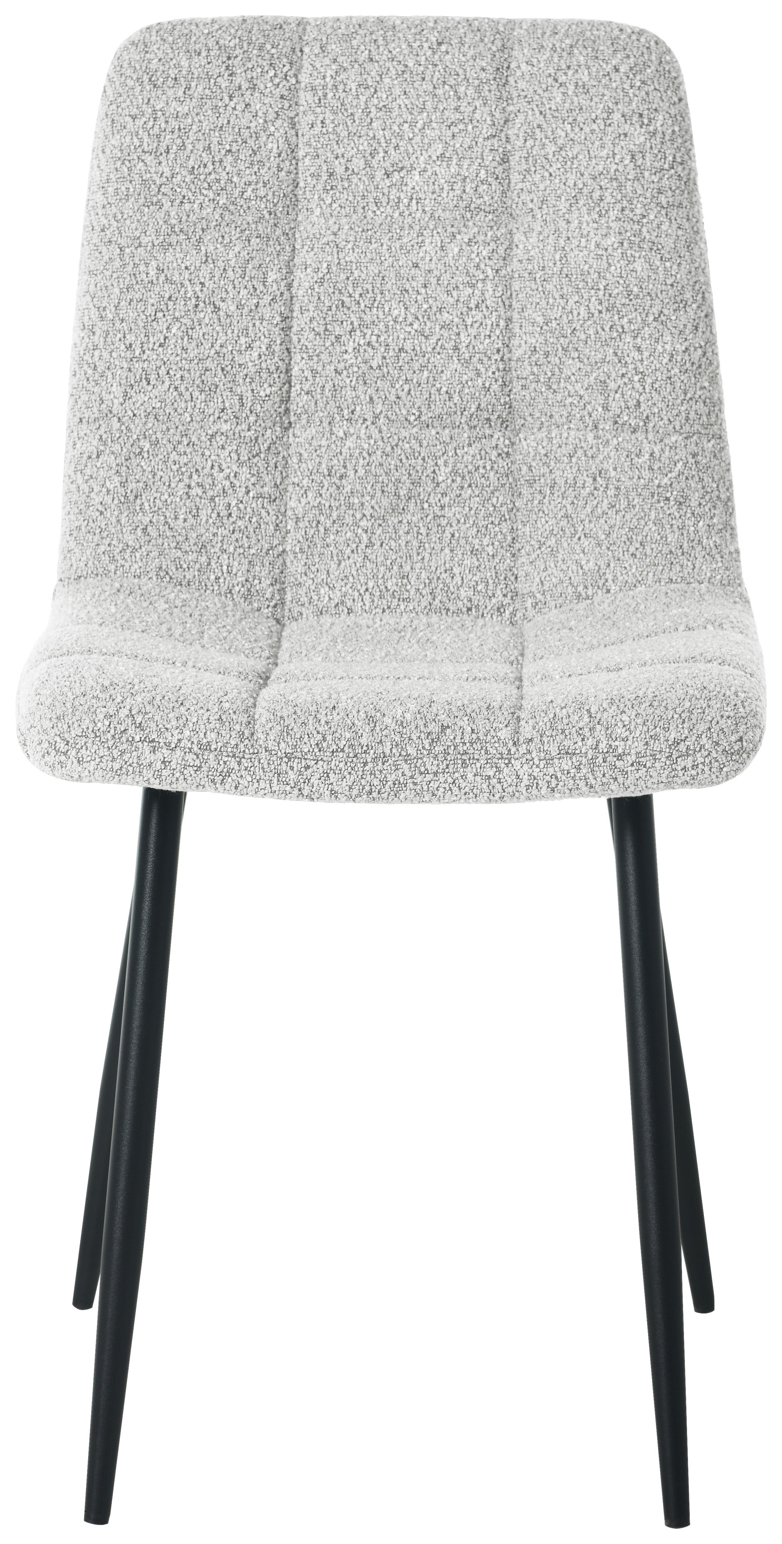 Stuhl Nino Hellgrau - Hellgrau/Schwarz, Modern, Holz/Textil (45/88/55cm) - Based