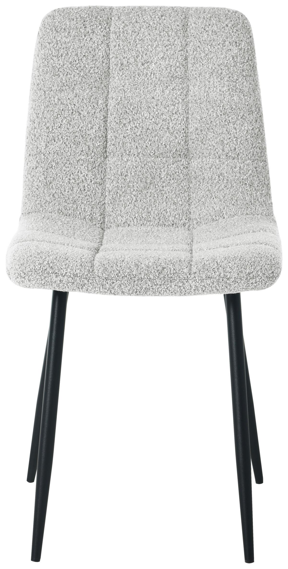 Stol Nino, Sv. Sive Barve - črna/svetlo siva, Moderno, kovina/tekstil (45/88/55cm) - Based