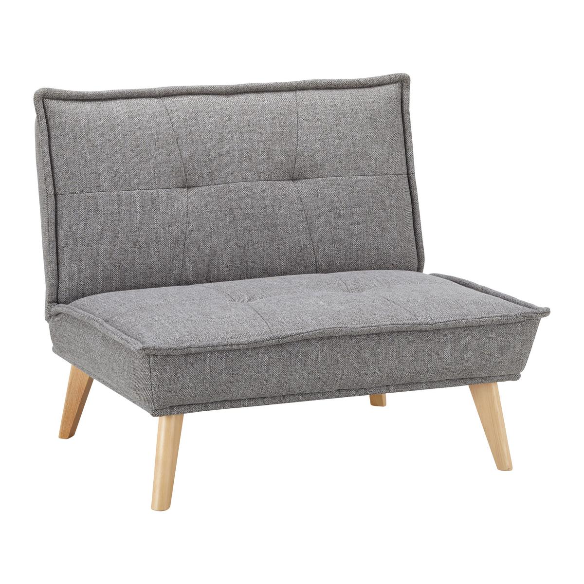 Schlafsessel Romeo Grau Webstoff - Grau, MODERN, Holz/Textil (99/83/84cm) - Bessagi Home