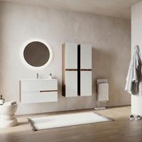 Element Ispod Umivaonika Eva - boje oraha/bijela visoki sjaj, Moderno, drvni materijal (80/51/46cm)