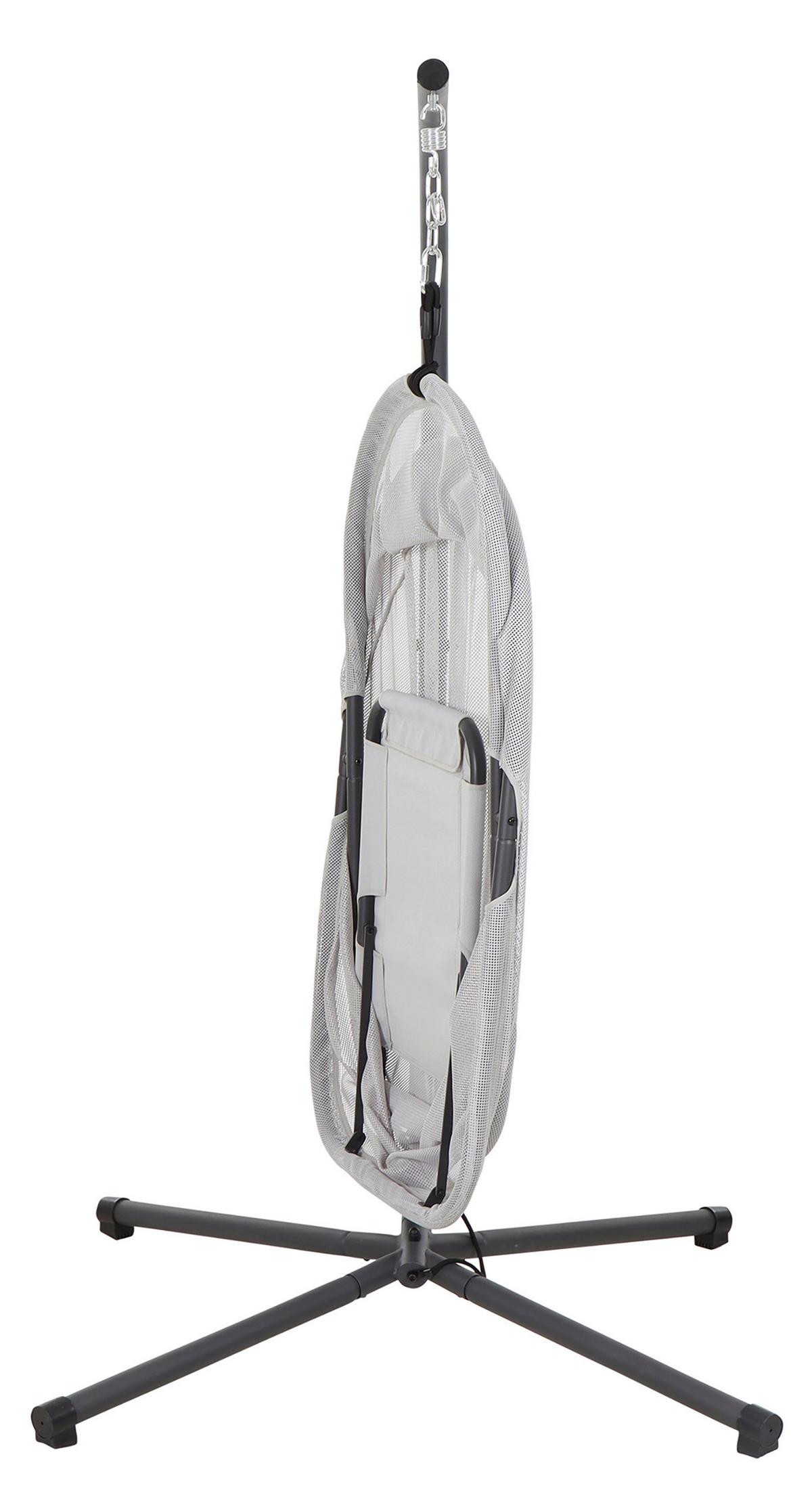 HÄNGESESSEL N85547 - Anthrazit/Grau, KONVENTIONELL, Kunststoff/Textil (123/195/106cm) - Siena Garden