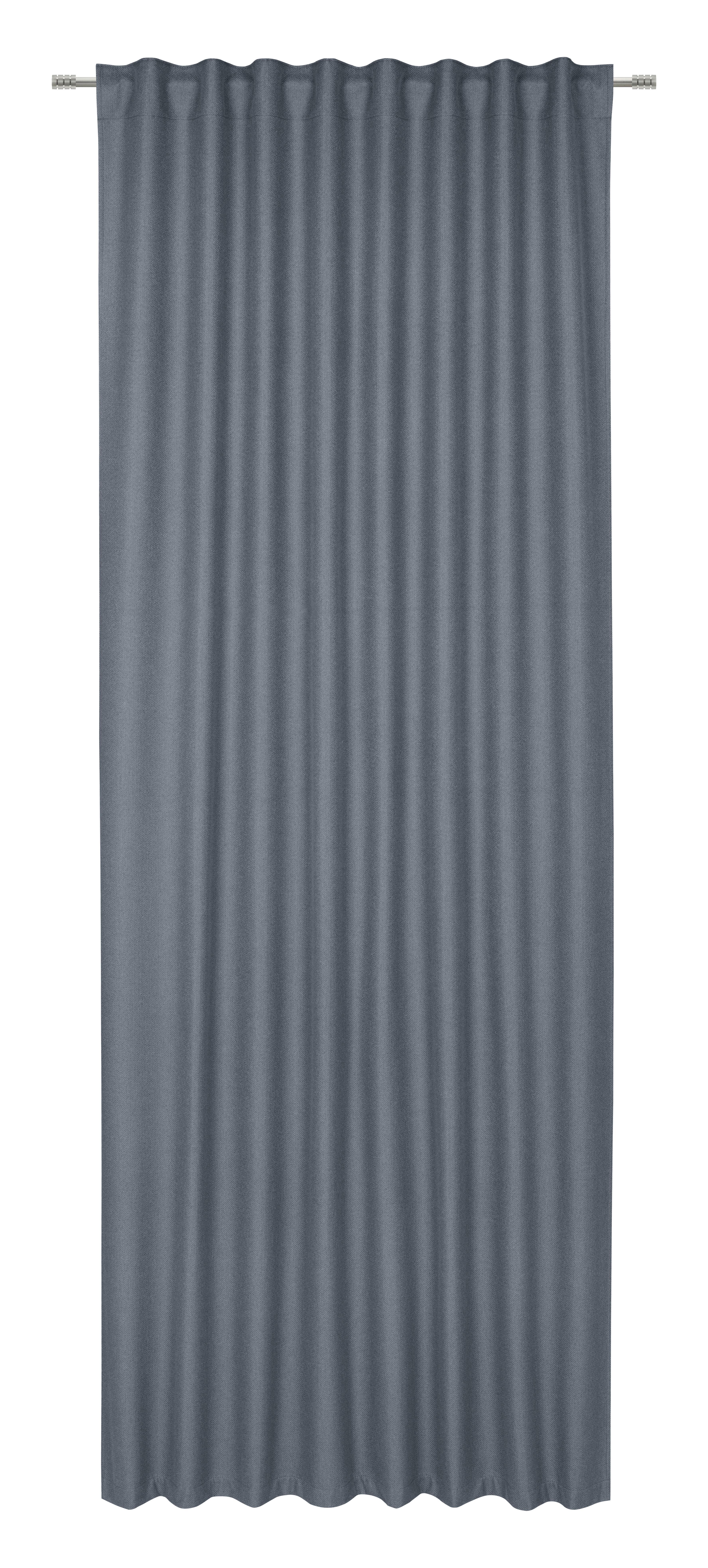 Verdunkelungsvorhang Allan Grau ca. 135x255cm - Grau, Romantik / Landhaus, Textil (135/255cm) - Premium Living