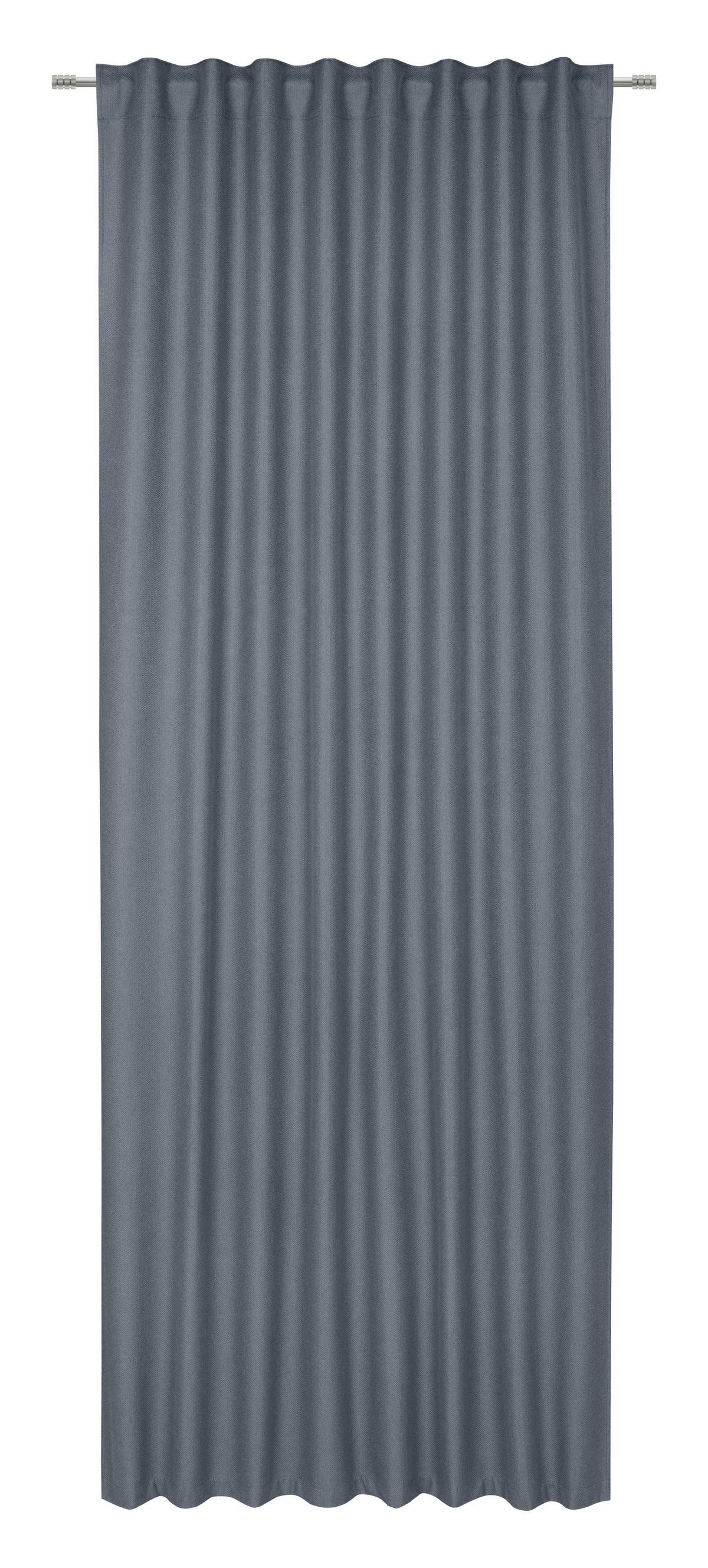 Verdunkelungsvorhang Allan Grau ca. 135x255cm - Grau, ROMANTIK / LANDHAUS, Textil (135/255cm) - Premium Living