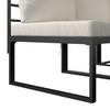 ENSEMBLE LOUNGE ADRIANO - couleur acacia/noir, MODERN, métal/textile - Bessagi Garden