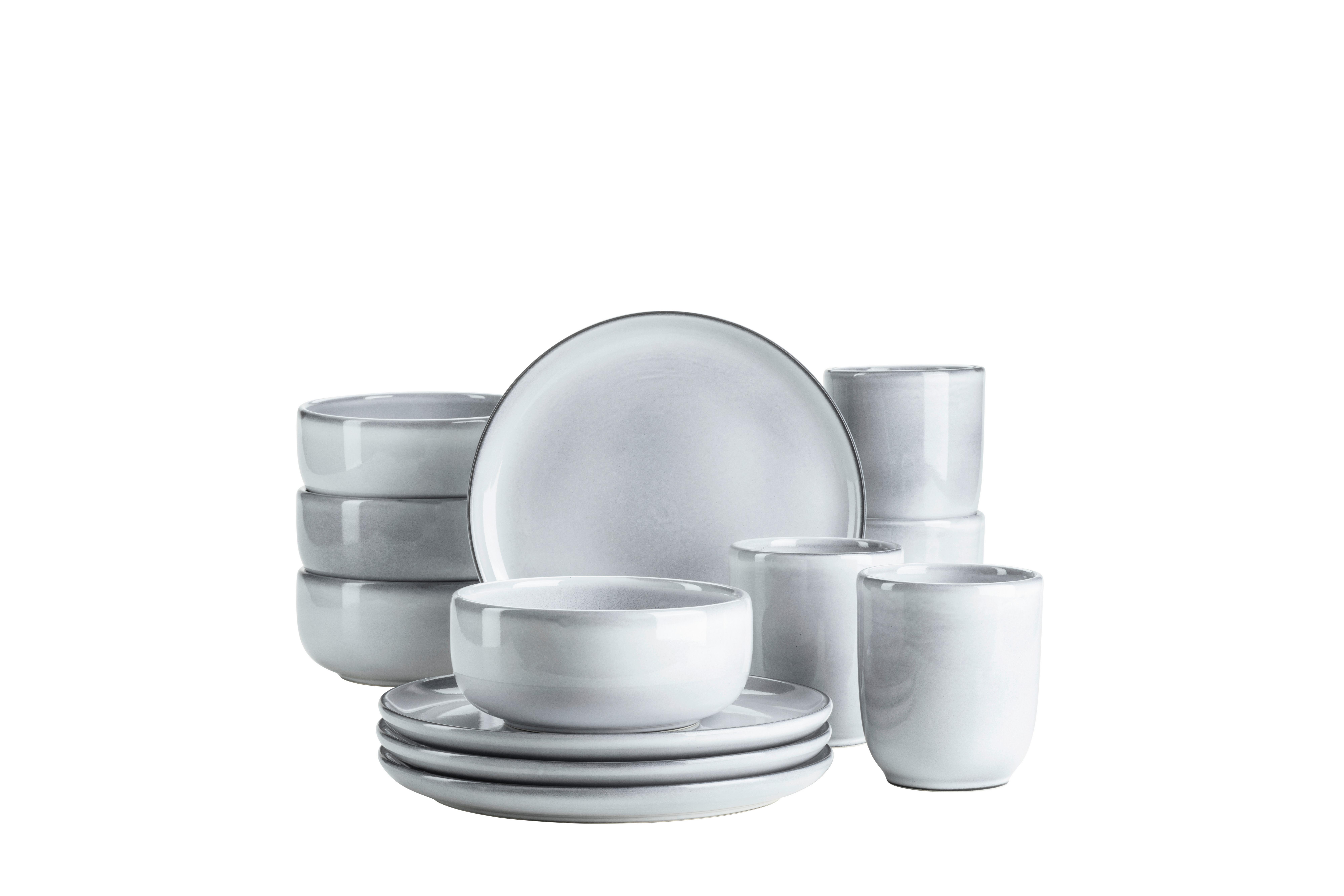 FRÜHSTÜCKSSERVICE LIVIO - Hellblau, Basics, Keramik - Mäser