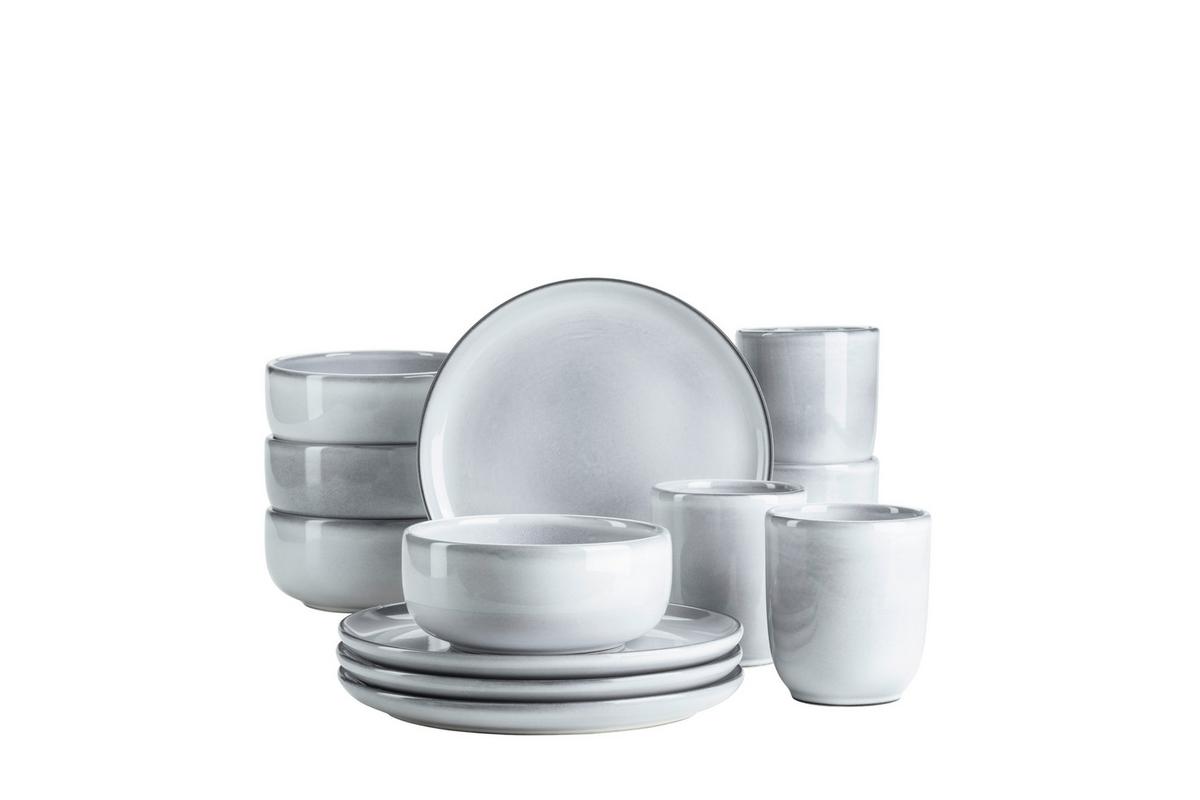 FRÜHSTÜCKSSERVICE LIVIO - Hellblau, Basics, Keramik - Mäser