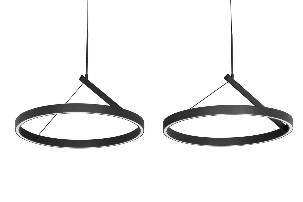 LAMPA WISZĄCA LED AERO - czarny, Design, metal (98/45/150cm) - Dieter Knoll