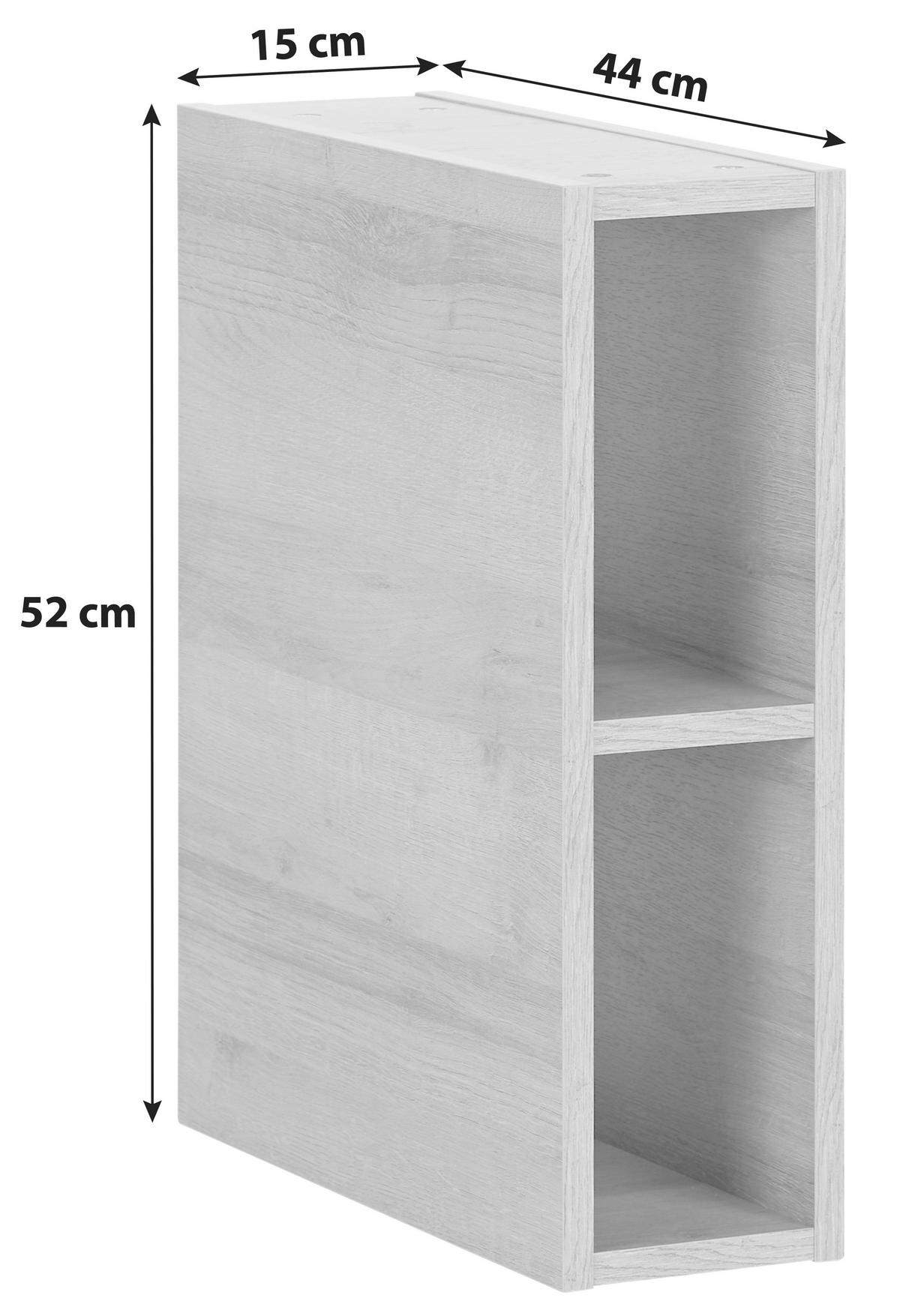 Regal Bavelli B: 15 cm Eiche Dekor - Eichefarben, KONVENTIONELL, Holzwerkstoff (15/52/44cm)