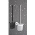 Wc-kefe Tartó Fusion 86966 -sb- - Nemesacél/Fehér, Műanyag/Üveg (11/38/15cm) Wc-kefe Tartó Fusion 86966 -sb- - Nemesacél/Fehér, Műanyag/Üveg (11/38/15cm)