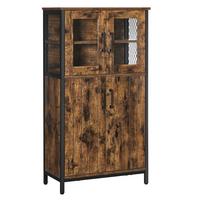 Highboard in Schwarz, Dunkelbraun ca. 60x108x30 cm - Dunkelbraun/Schwarz, Trend, Holzwerkstoff (60/108/30cm) - MID.YOU