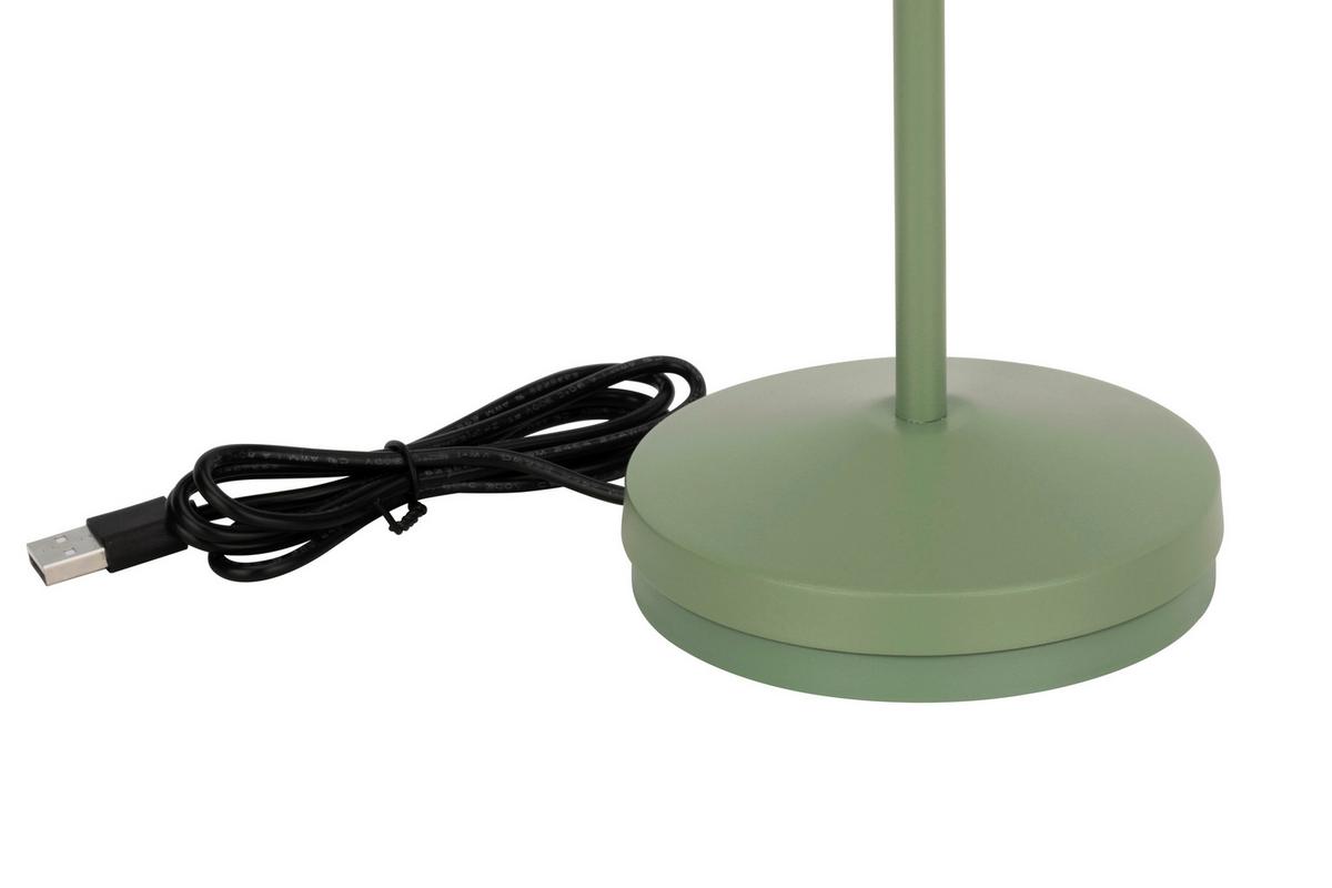 LAMPA STOŁOWA Z AKUMULATOREM DENVER *SBN* - zielony, Trend, metal (11/35cm) - Novel