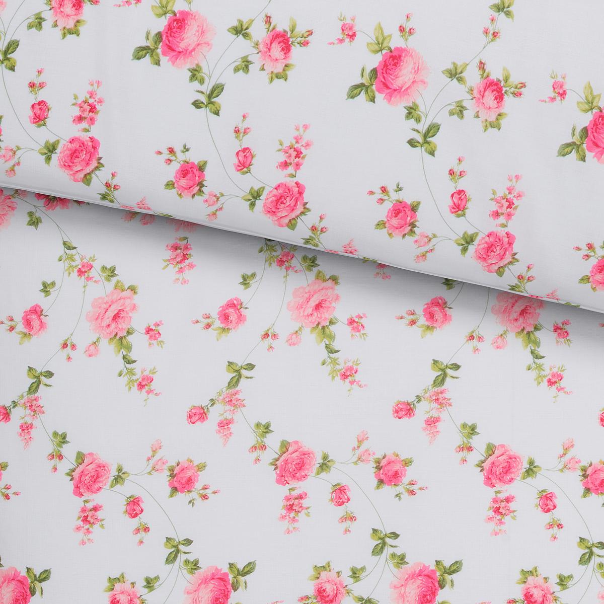 Bettwäsche Flora in Weiß ca. 135x200cm - Weiß, ROMANTIK / LANDHAUS, Textil (135/200cm) - Modern Living
