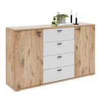 Kommode Ravenna in Eichefarben/Hellgrau - Eichefarben/Hellgrau, Konventionell, Holzwerkstoff/Kunststoff (150/90/38cm) - Premium Living