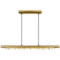 Hängeleuchte Felicitas in Messingfarben max. 15 Watt - Klar/Messingfarben, Basics, Kunststoff/Metall (100/8/150cm) - Globo