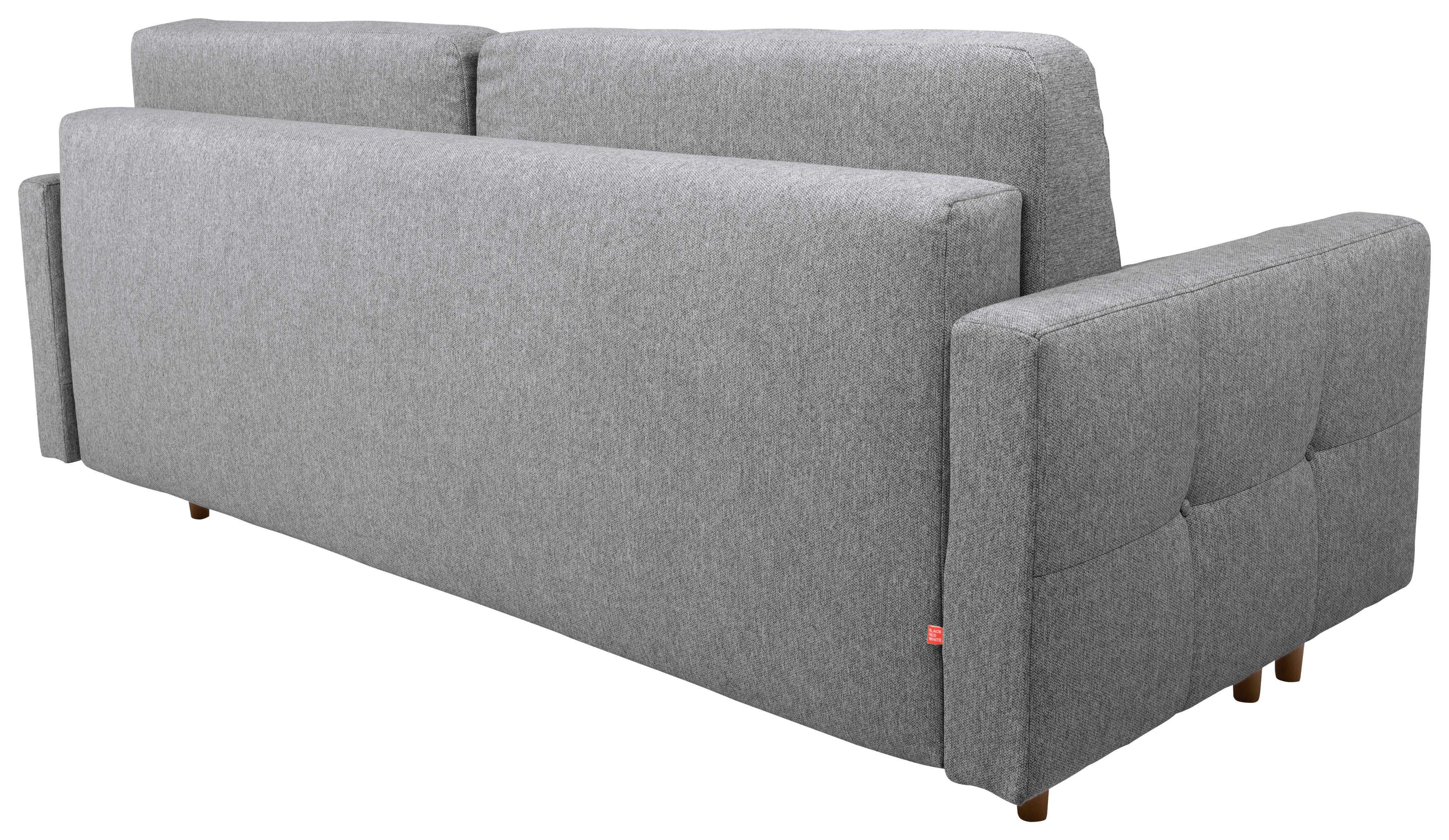 NORET Canapea extensibila - gri deschis, Konventionell, textil (222/93/99cm) - Modern Living