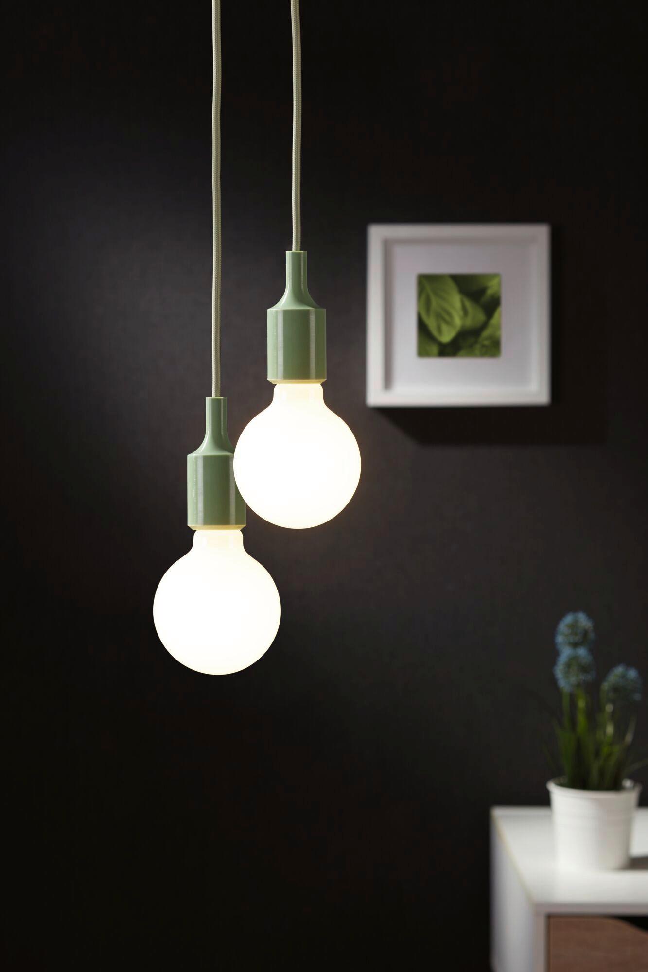 Hängeleuchte Ketil in Schwarz/Hellgrün max. 60 W - Basics (9/218,cm) - Paulmann