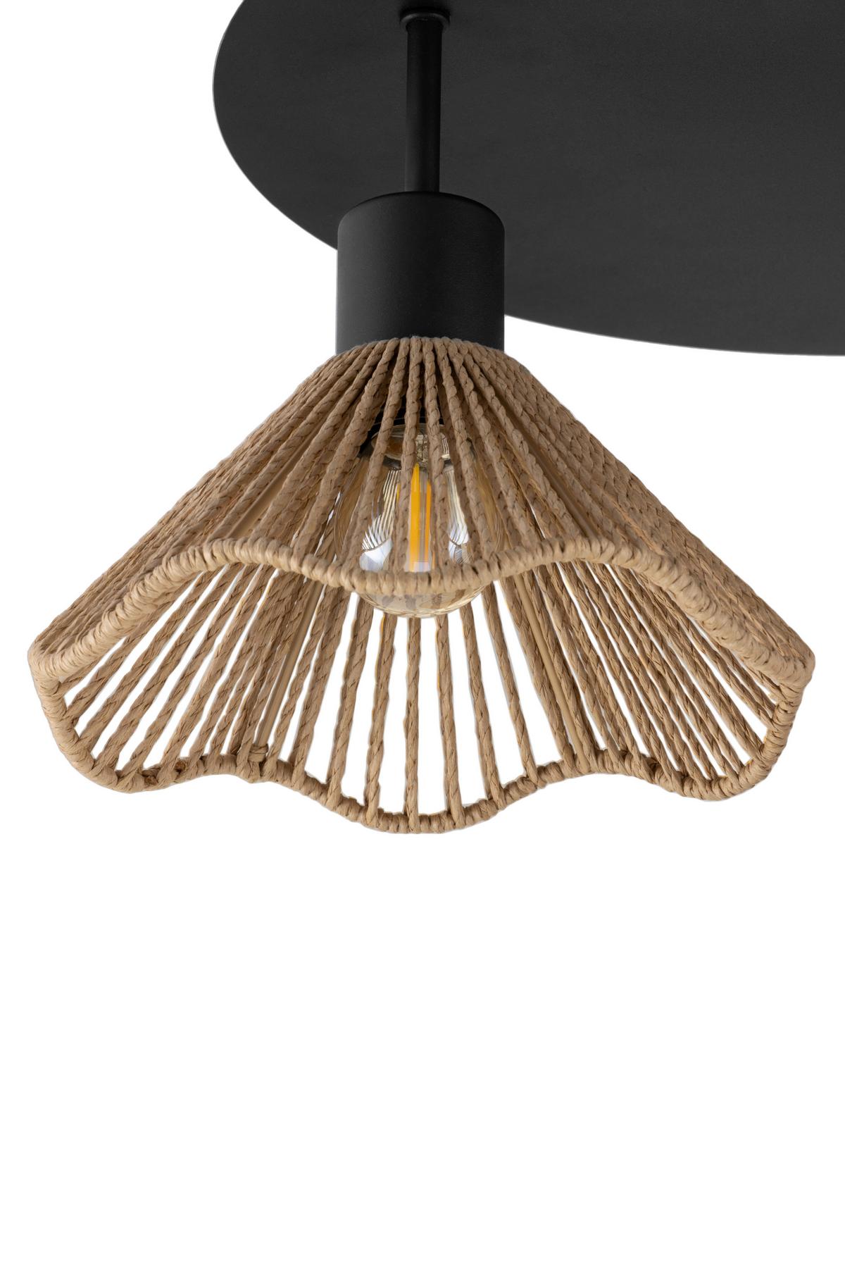 LAMPA WISZĄCA DOROTHEE - kolor naturalny/czarny, Design, metal/papier (53,5/42cm) - Collet's Monde