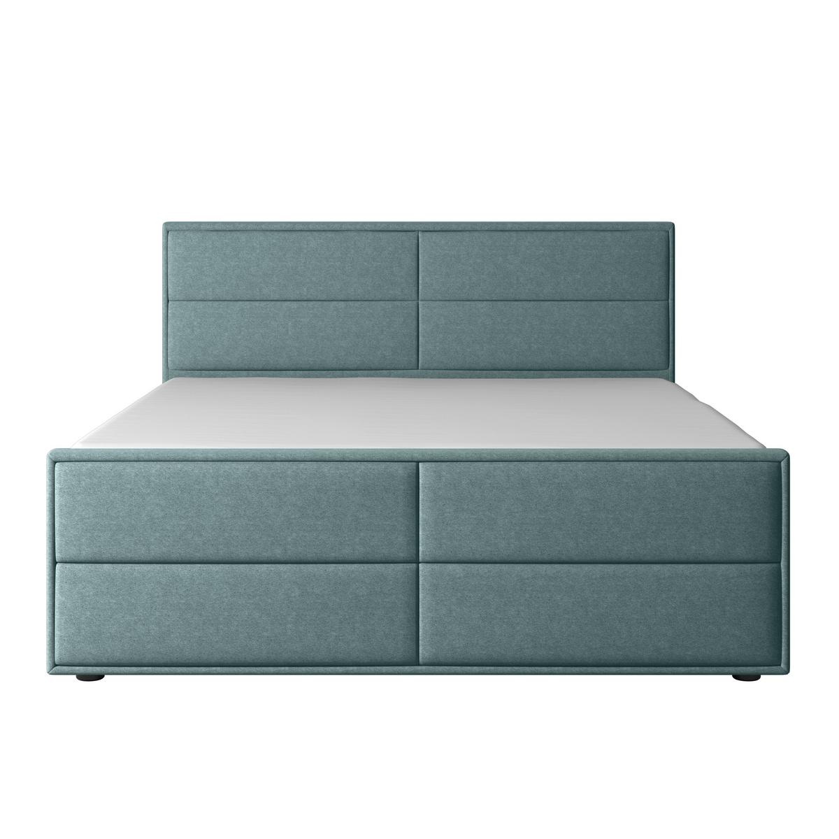 Boxspringbett Palermo ca. 180x200 cm Blau - Blau, MODERN, Holz/Kunststoff (180/200cm) - MID.YOU