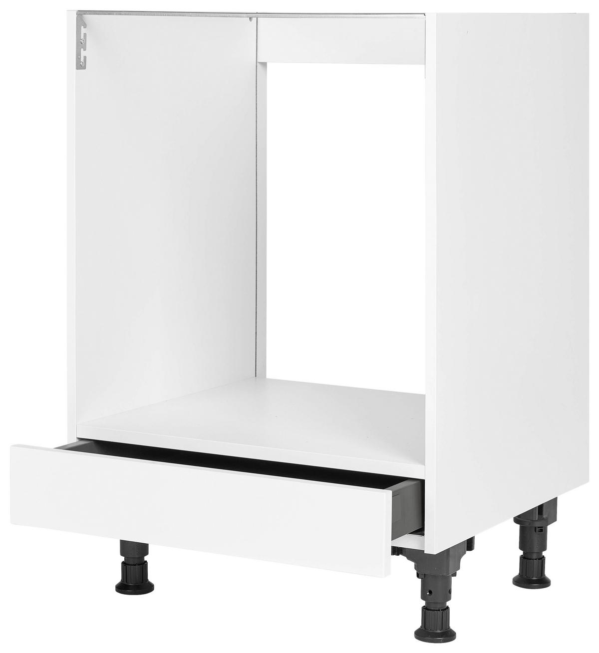 Herdumbauschrank Touch Weiß - Weiß, MODERN, Holzwerkstoff (60/87/56cm) - Nobilia