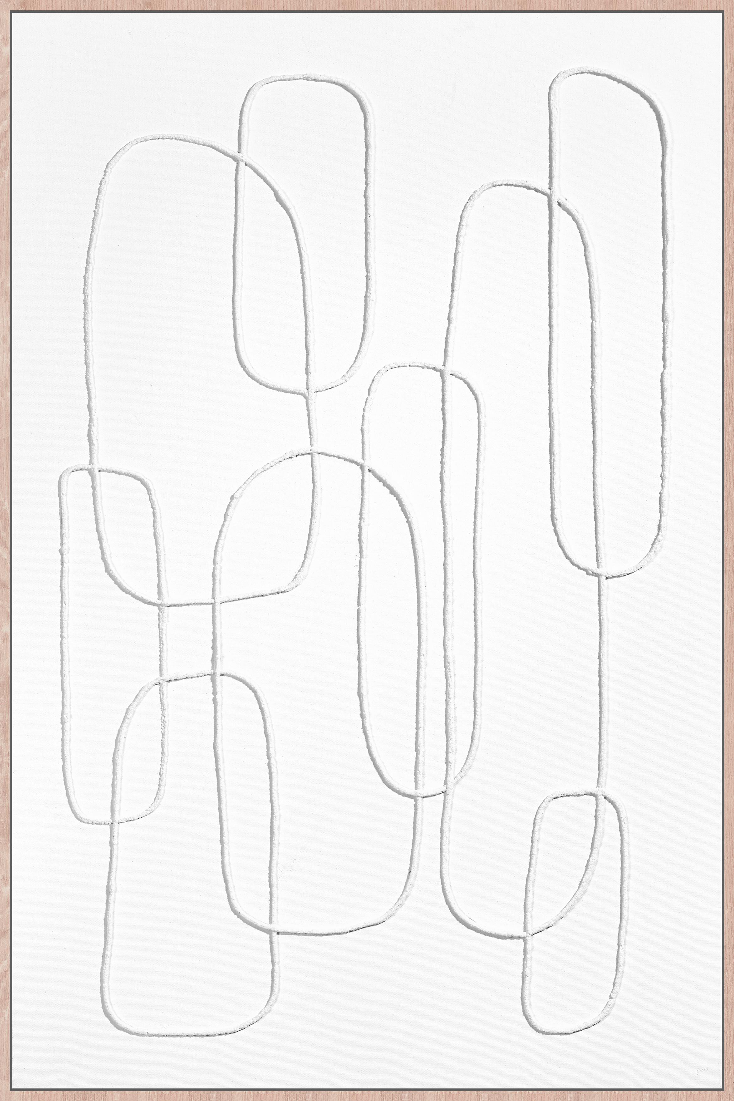 Slika 60x90cm Denise Small - bela/prirodna boja, tekstil/pločasti materijal (60/90cm) - Premium Living