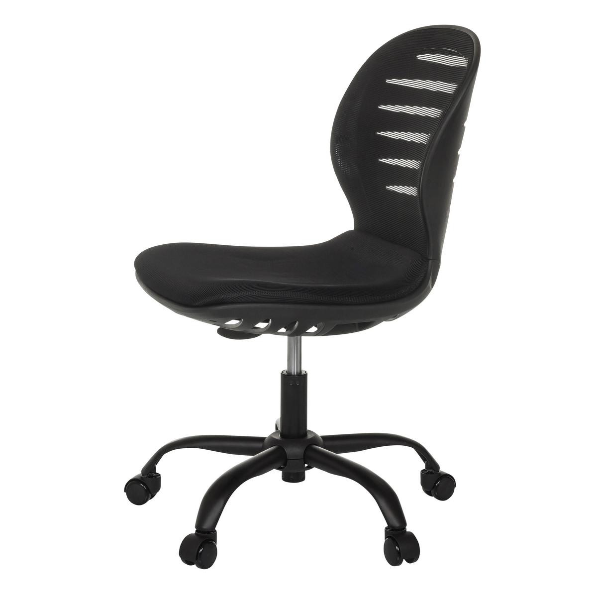 Pisarniški Stol Captivo Mid, Črna - črna, Moderno, umetna masa/tekstil (53/84 - 93/58cm) - MID.YOU