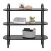 HYLLA BEND -EXKLUSIV- - svart, Modern, metall/trämaterial (76/72/27cm) - Mömax