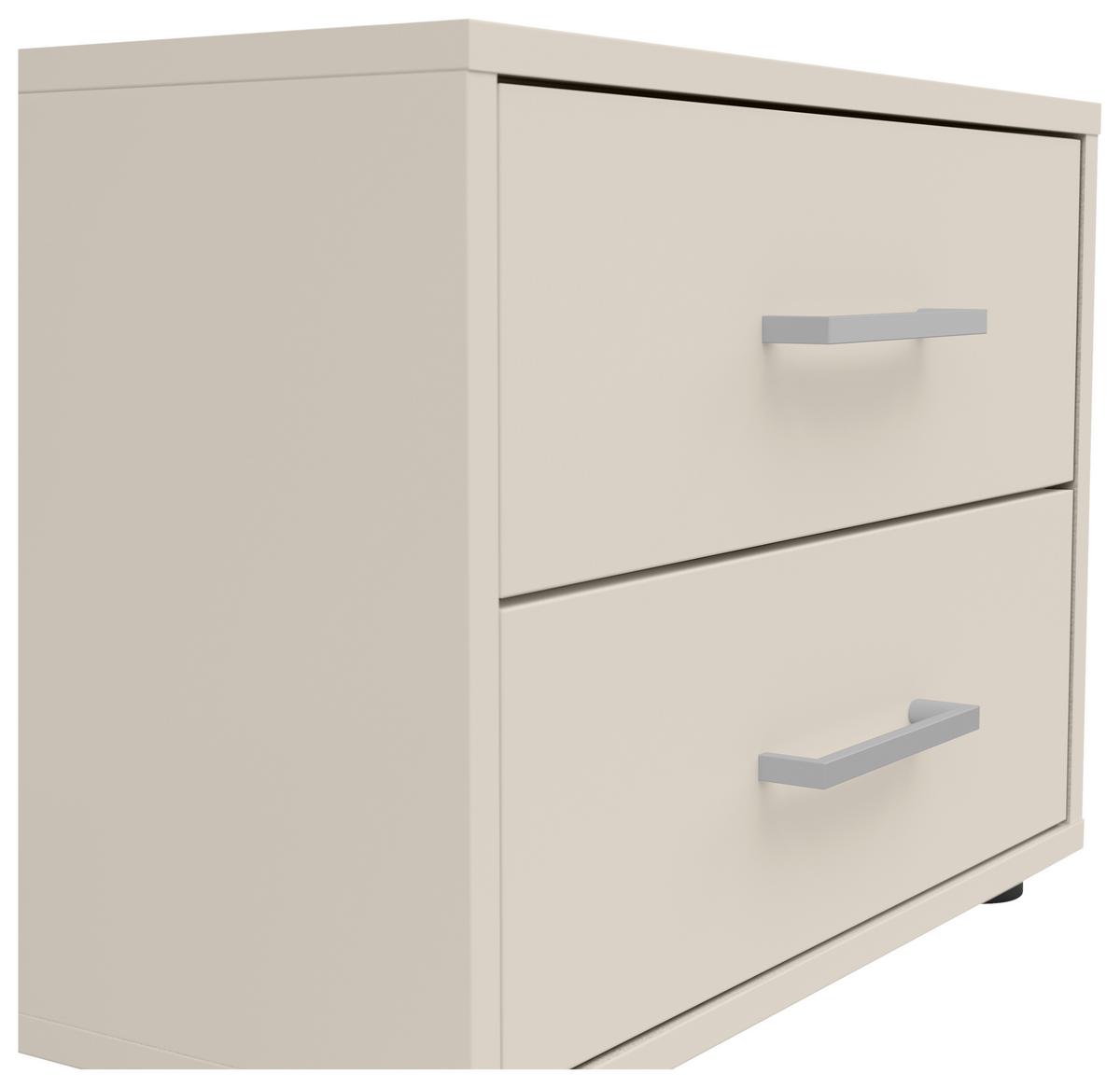 Noptieră SMART 2 - alb/cașmir, Konventionell, material pe bază de lemn (50/37,7/35cm)