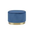 Hocker Blau Samt - Blau, MODERN, Holz/Holzwerkstoff (52/35cm) - Mömax modern living
