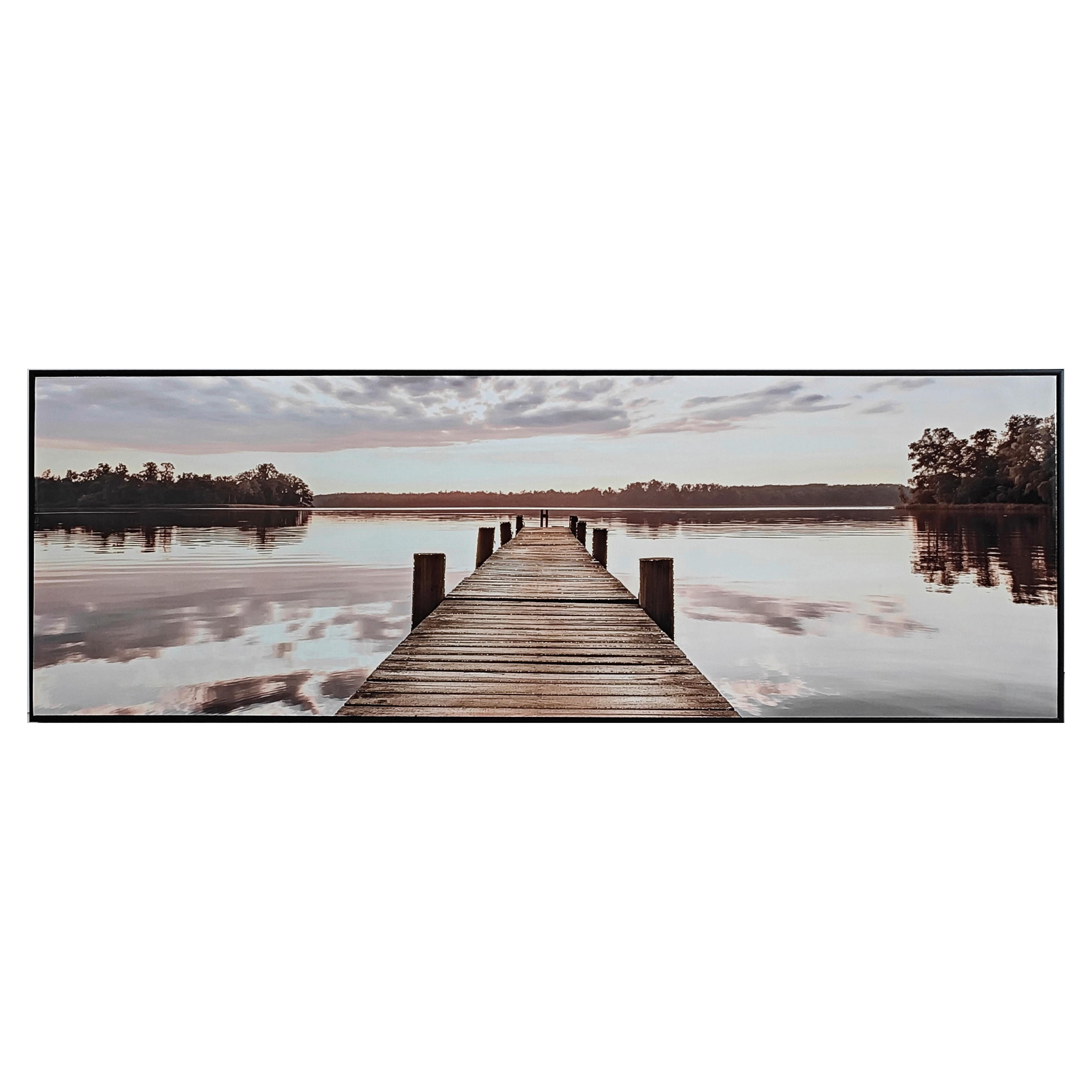 Tablou cu ramă Thian  cca. 152x52 cm - multicolor/negru, Modern, plastic/lemn (152/52/4cm) - Mömax