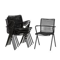 Set Vrtnih Stolov Alpha Rope, 6 Kos, Aluminij, Antracit - črna/antracit, Basics, kovina/umetna masa (55/57/83cm) - Acamp