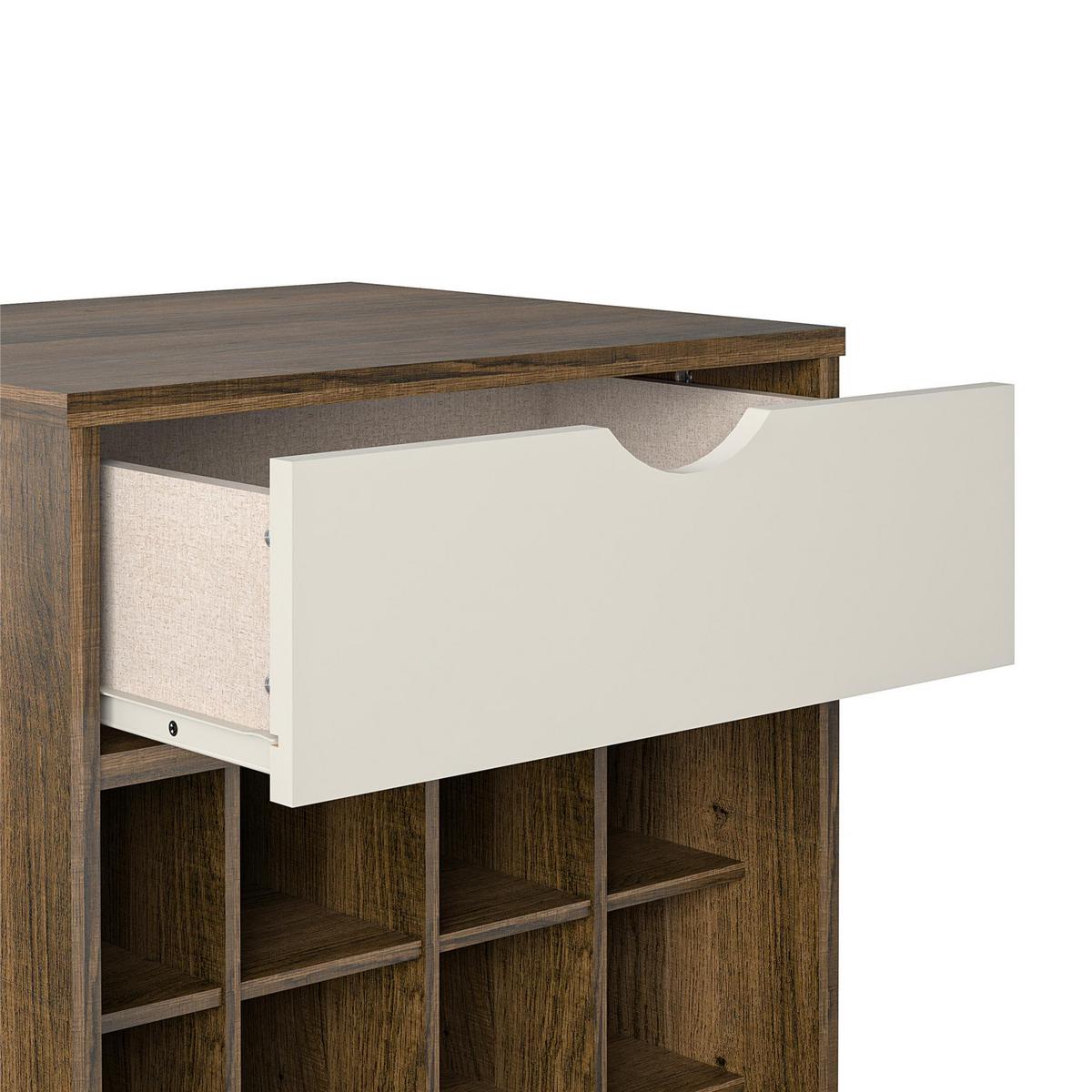 Weinregal Concord Dunkelbraun ca. 51x80x45cm - Eichefarben/Dunkelbraun, Design, Holzwerkstoff/Metall (51/80/45cm) - MID.YOU