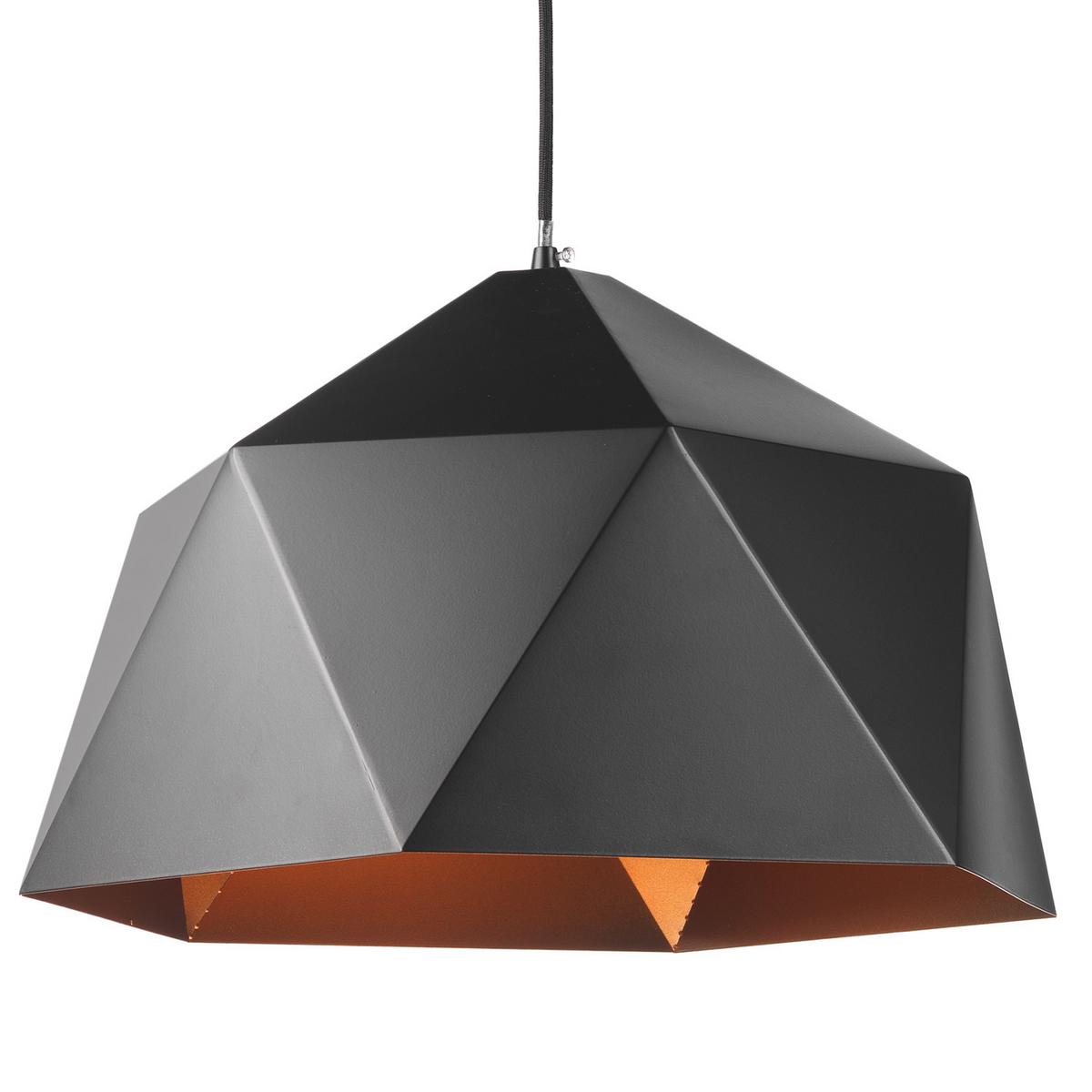 Hängeleuchte Yong Schwarz/Goldfarben max. 22 W - Goldfarben/Schwarz, Design, Metall (46/120cm)