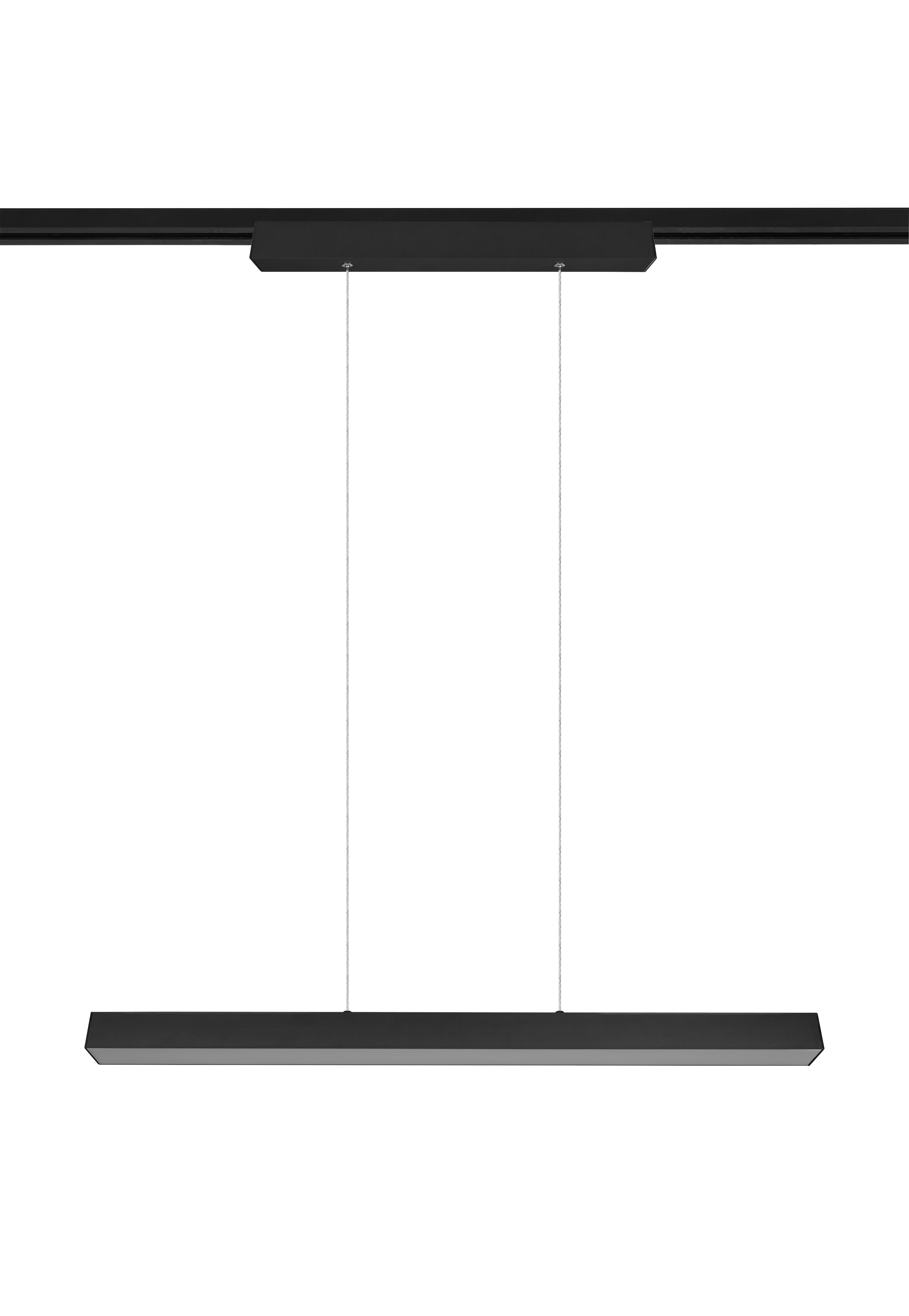Schienensystem Duoline PL Paros in Schwarz max. 29 Watt - Schwarz, Basics, Metall (90/180/5cm) - Trio Leuchten