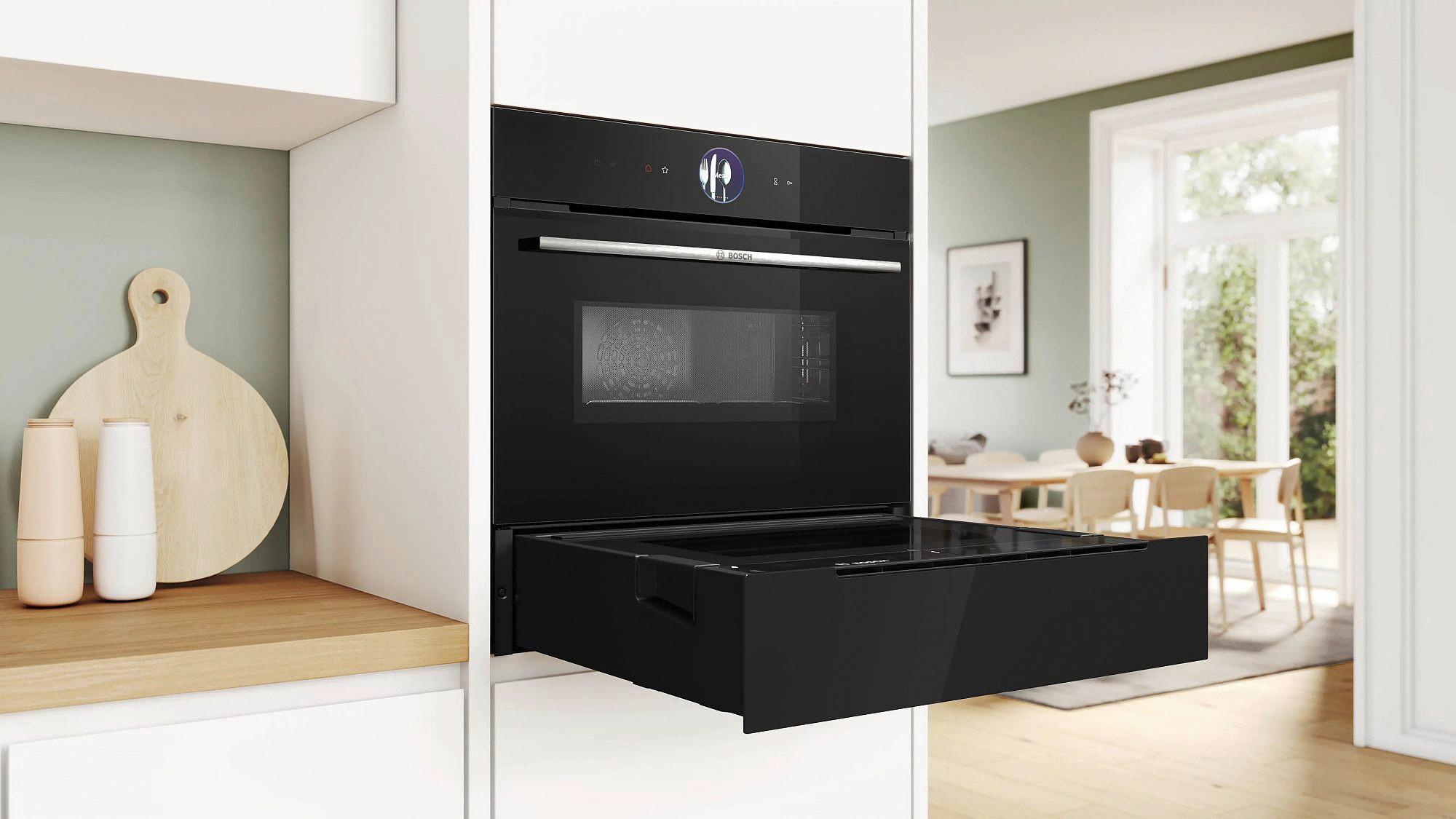 Dampfschublade BDC7111B0 Schwarz - Schwarz, MODERN, Glas (59,4/14,1/51,8cm) - Bosch