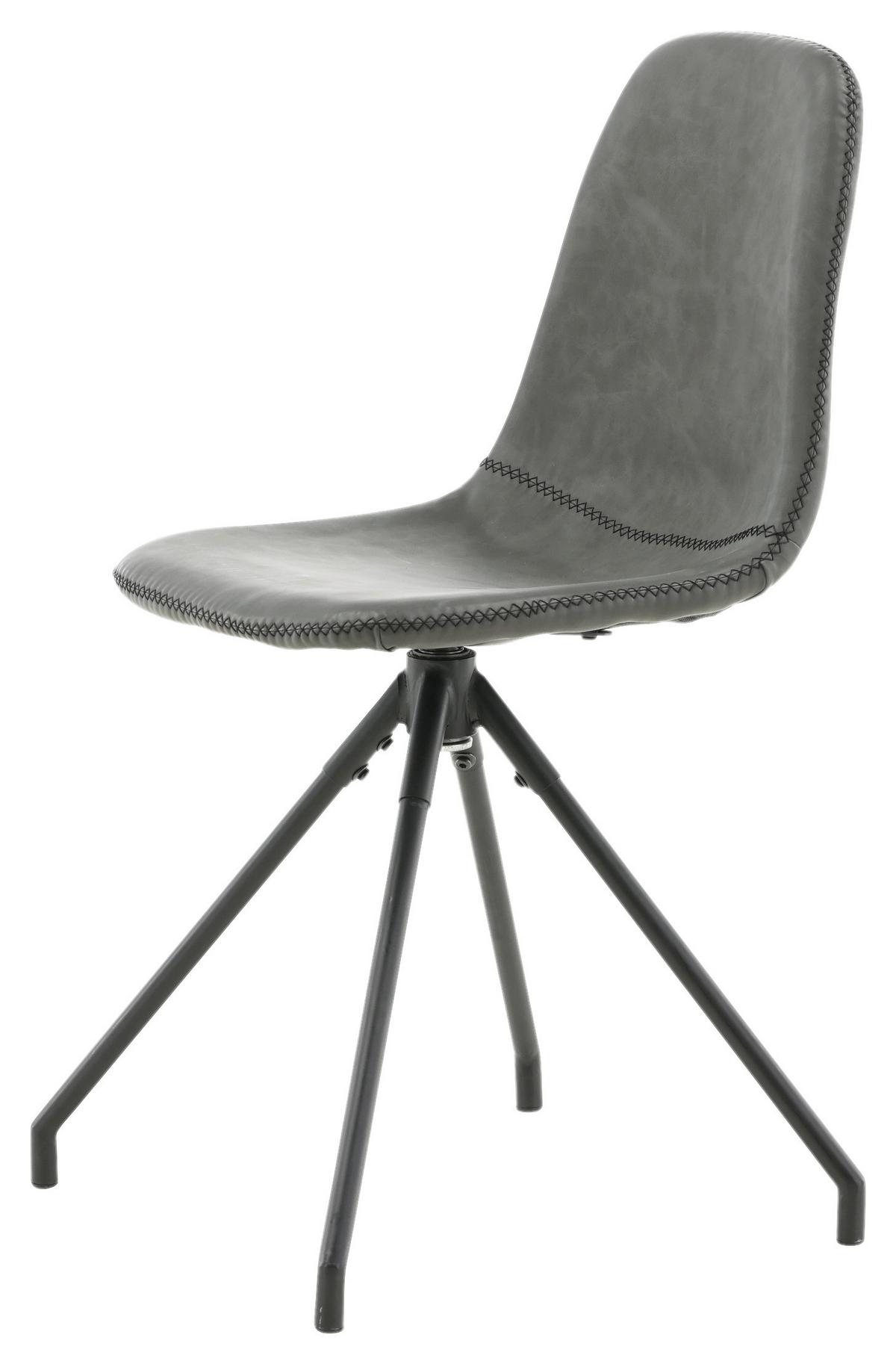 STUHL-SET POLAR - Schwarz, Design, Textil/Metall (44/88/54cm) - Livetastic