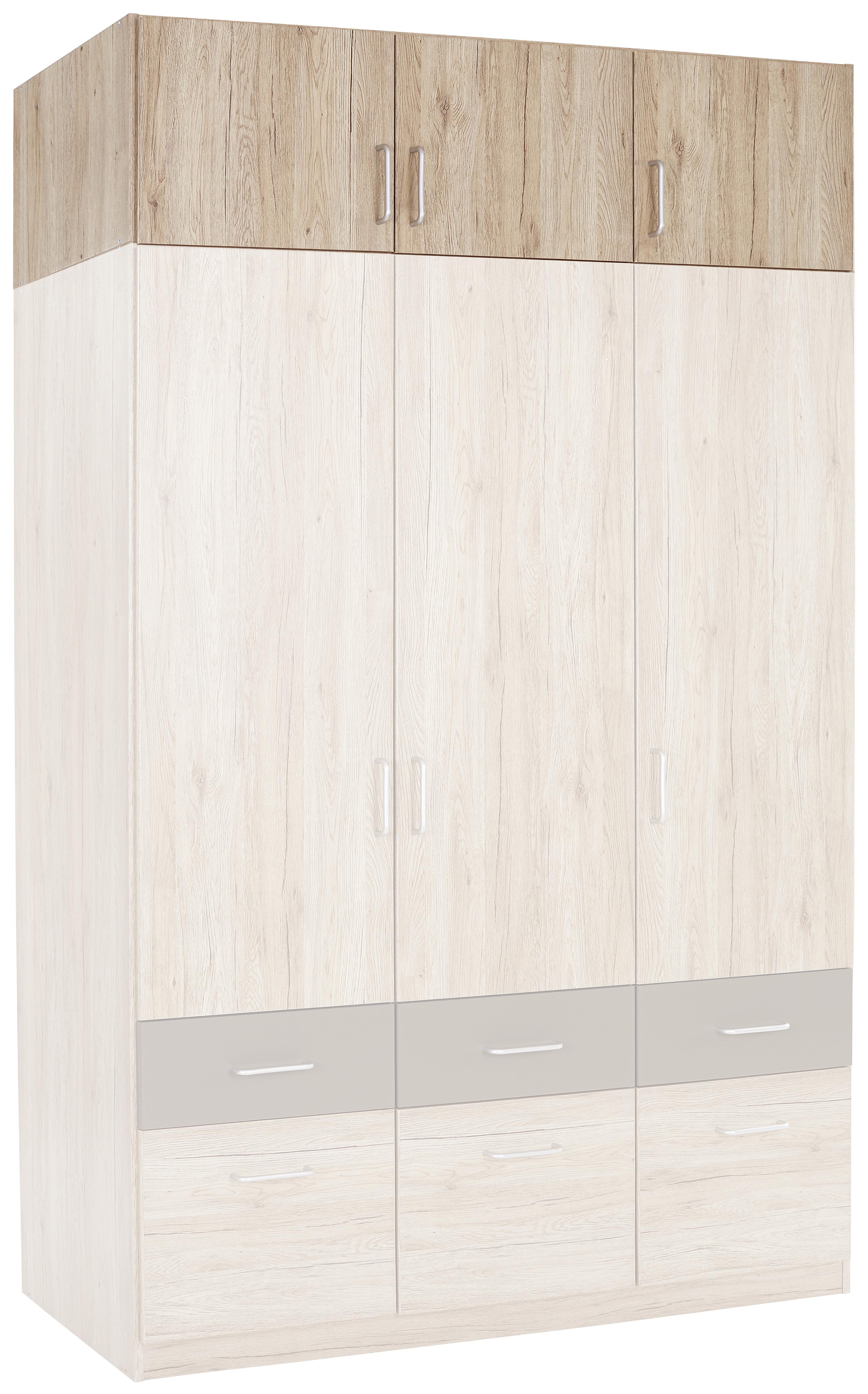 Dulap auxiliar superior Aalen-extra - culoare lemn stejar, Konventionell, material pe bază de lemn (136/39/54cm)