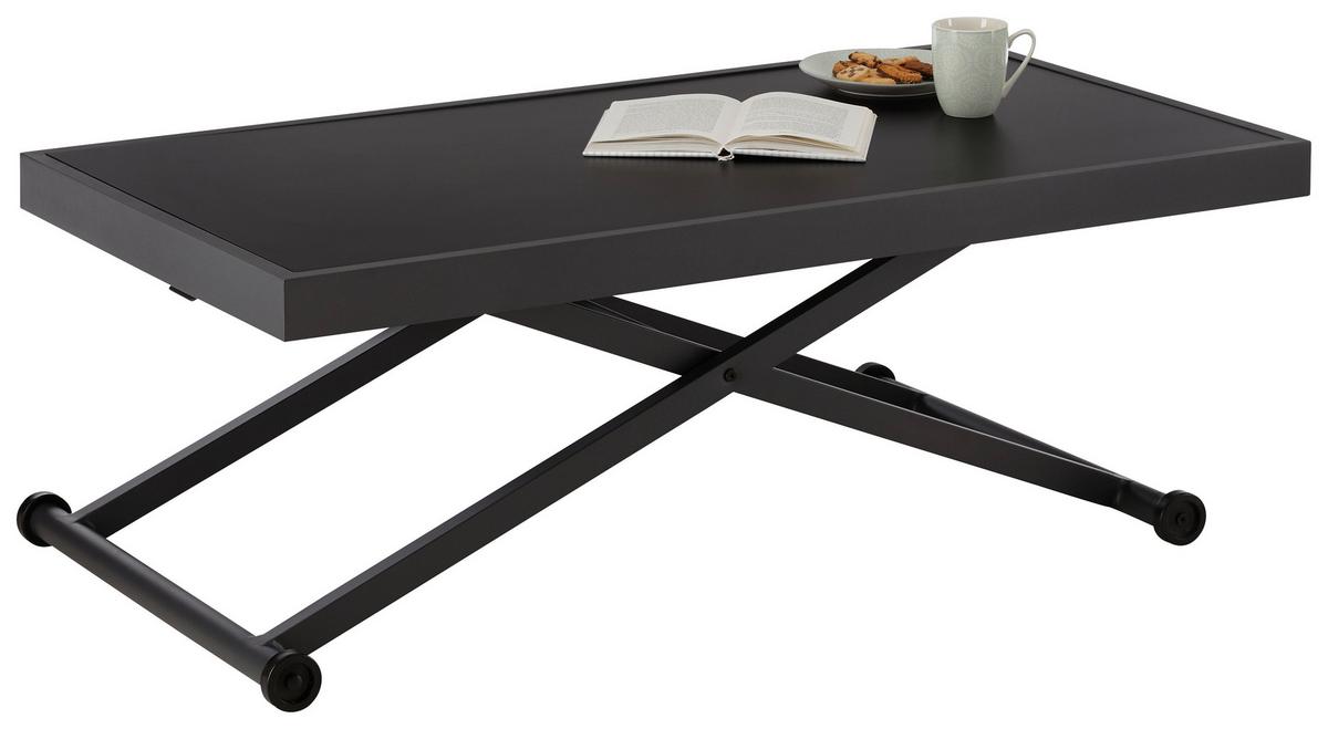Gartentisch Moskau 2 Anthrazit ca. 120x70x64cm - Anthrazit, Glas/Metall (120/45-70/64cm) - Mömax