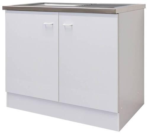 Element Sa Sudoperom Speed  Dspu 100-50 W - bijela/svijetlo siva, Konvencionalno, drvni materijal/plastika (100/85/50cm) - Based