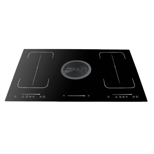 Kochfeld-Dunstabzug-Kombi IN4-DA-2FZA+W - Schwarz, MODERN, Metall (90/24.50/52cm) - PKM