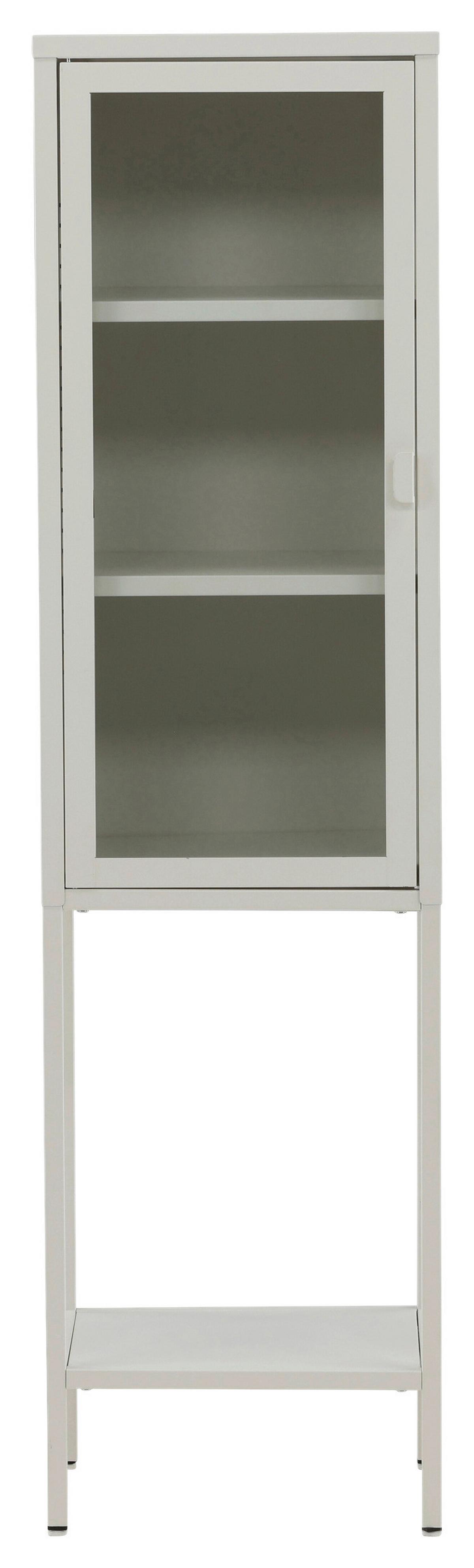 VITRINE MISHA - Weiß, Design, Metall (40,5/150/35cm) - Livetastic