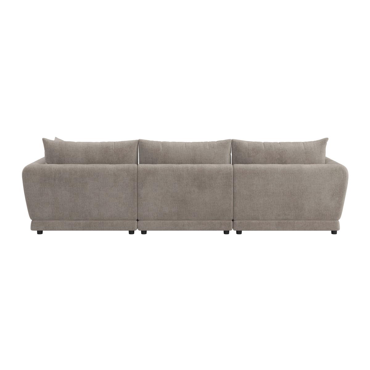 Kutna Garnitura Nicole - crna/sivo-bež, Moderno, tekstil/drvo (162/87/306cm) - Bessagi Home