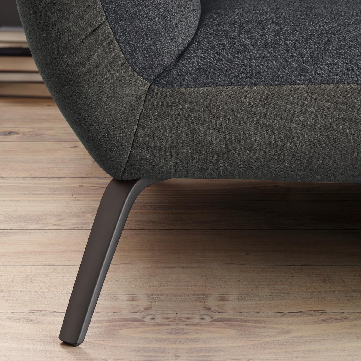 Bigsofa Trendy Anthrazit - Anthrazit/Schwarz, MODERN, Holzwerkstoff (260/93/124cm) - Premium Living